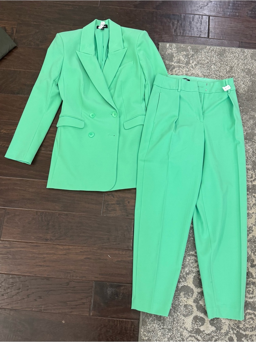 Express Mint Green Tailored Blazer and Trousers Set